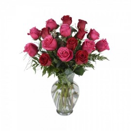 The assorted 16 roses bouquet